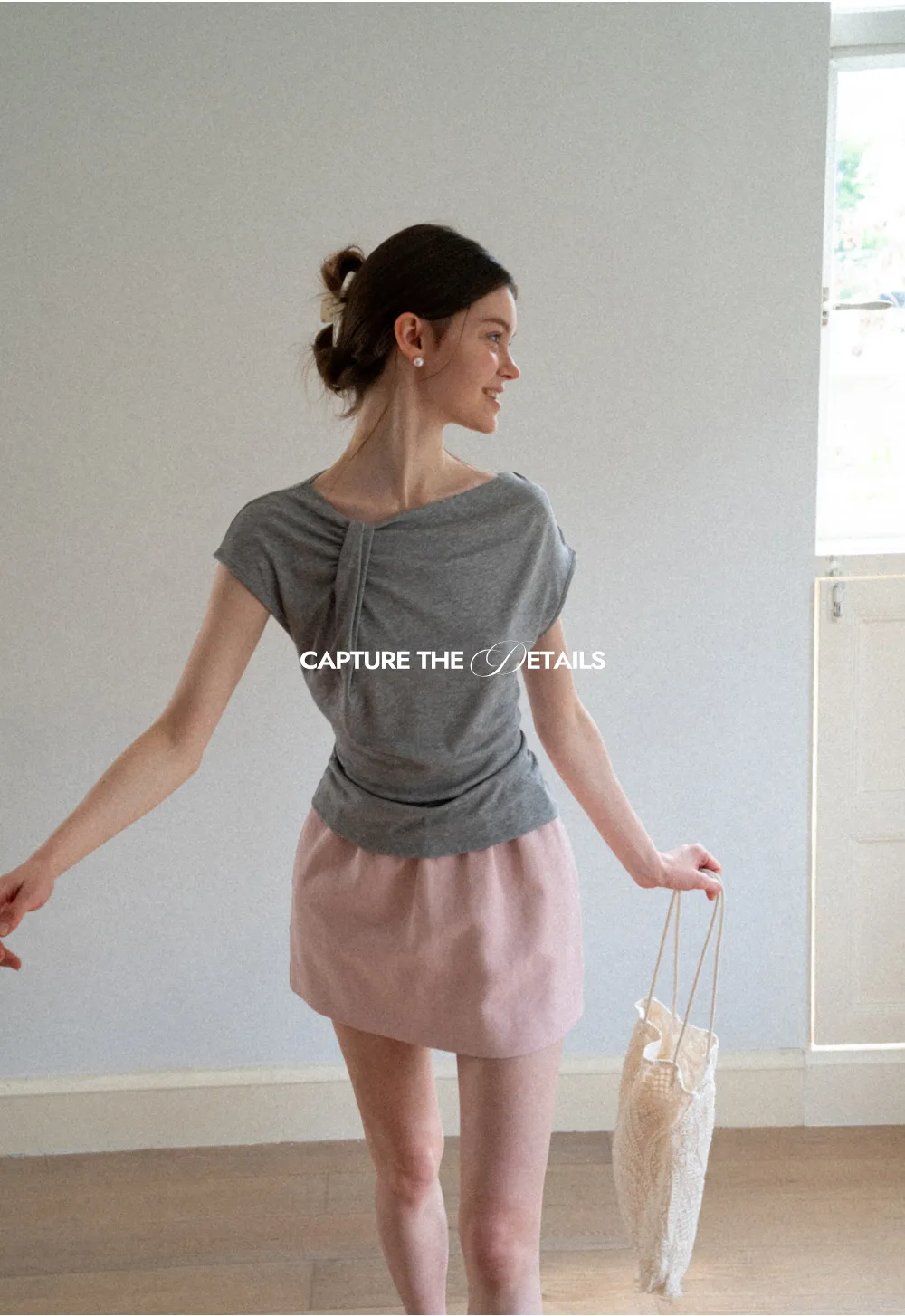 Polka Dot Print Cap Sleeve Fitted Top