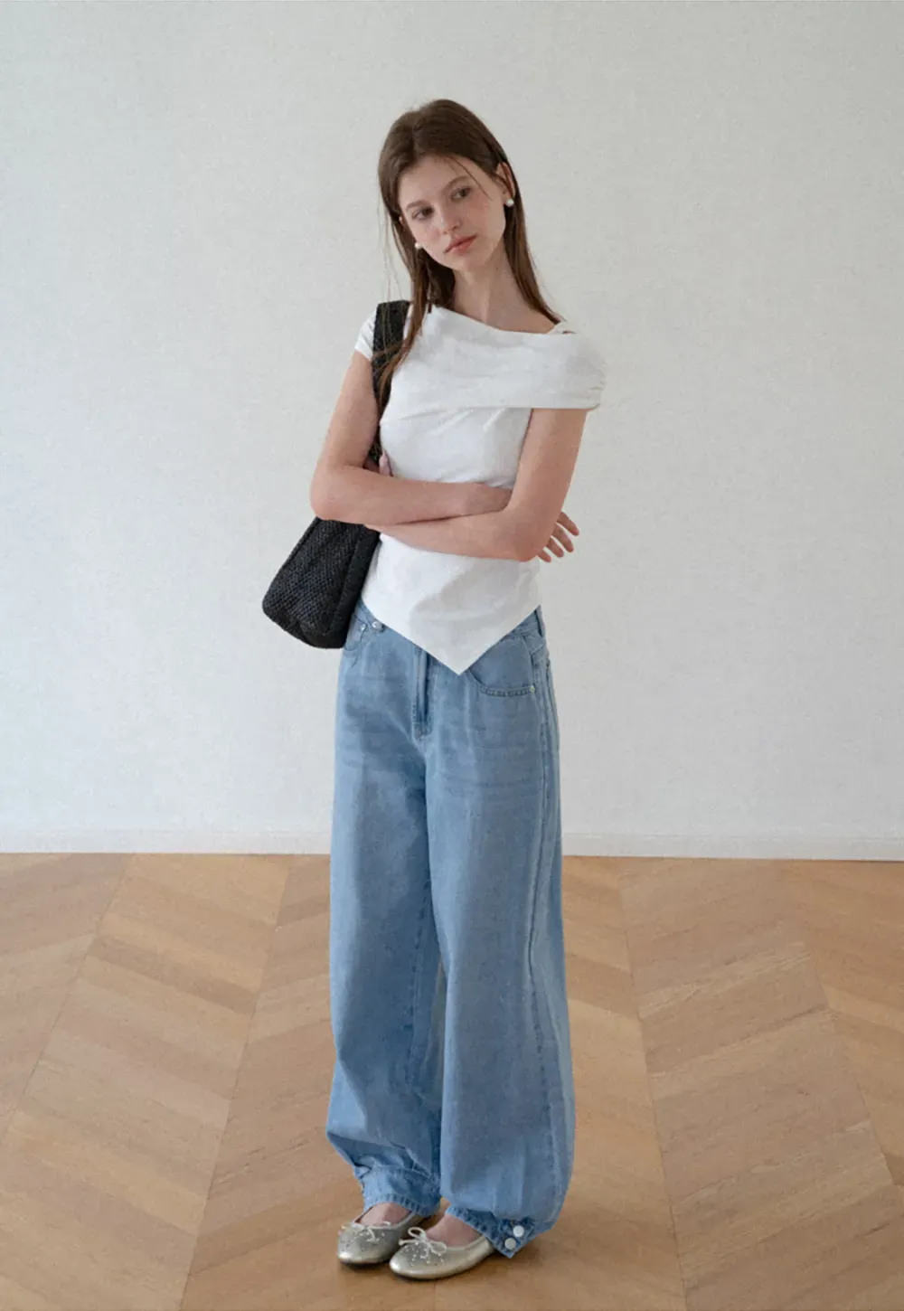Asymmetrical One Shoulder Ruched Top
