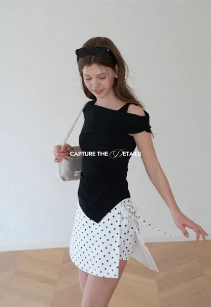 Asymmetrical One Shoulder Ruched Top