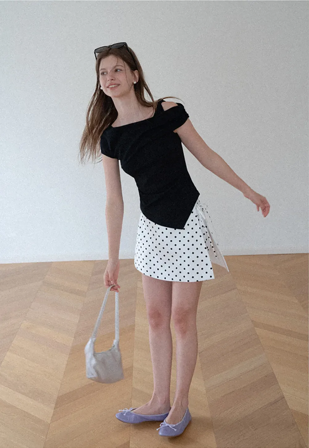 Asymmetrical One Shoulder Ruched Top