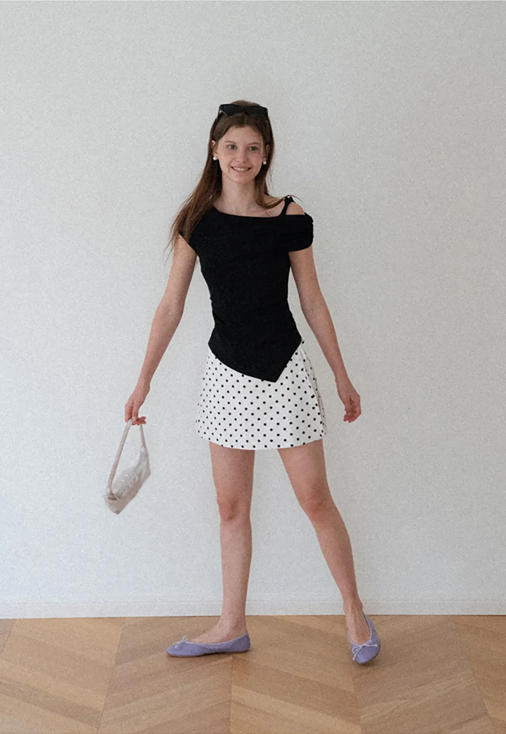 Asymmetrical One Shoulder Ruched Top