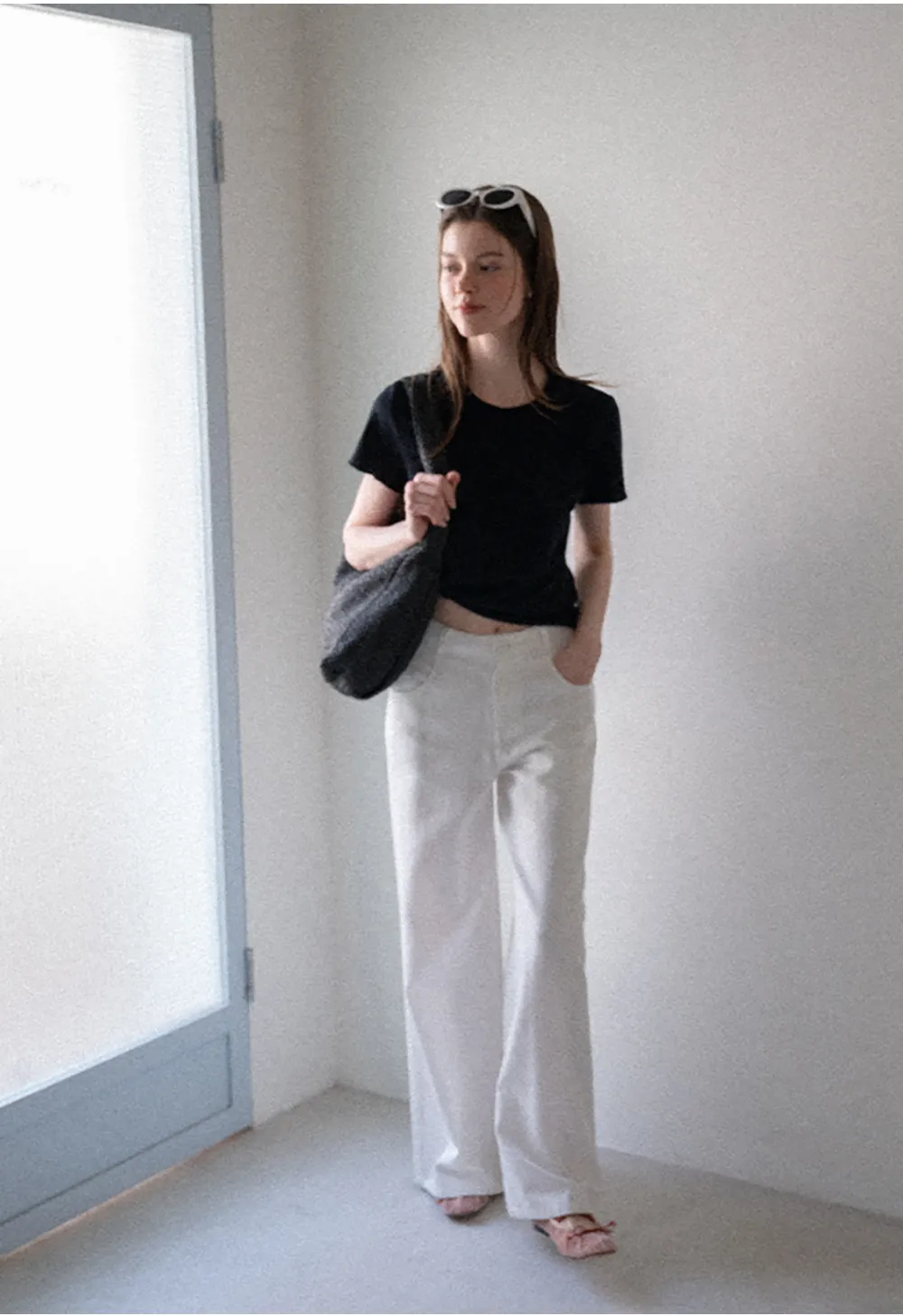 T-shirt court avec détail de nœud sur le côté