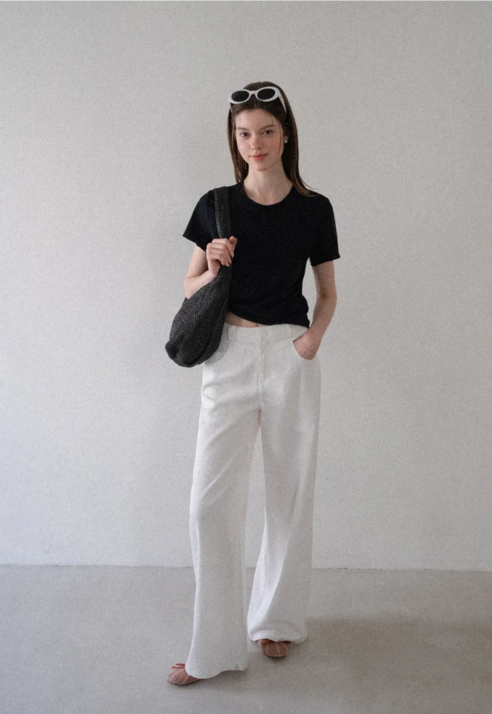 T-shirt court avec détail de nœud sur le côté