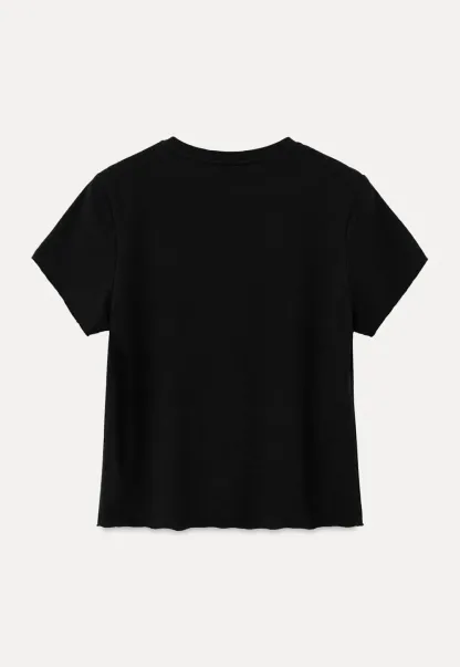T-shirt court avec détail de nœud sur le côté