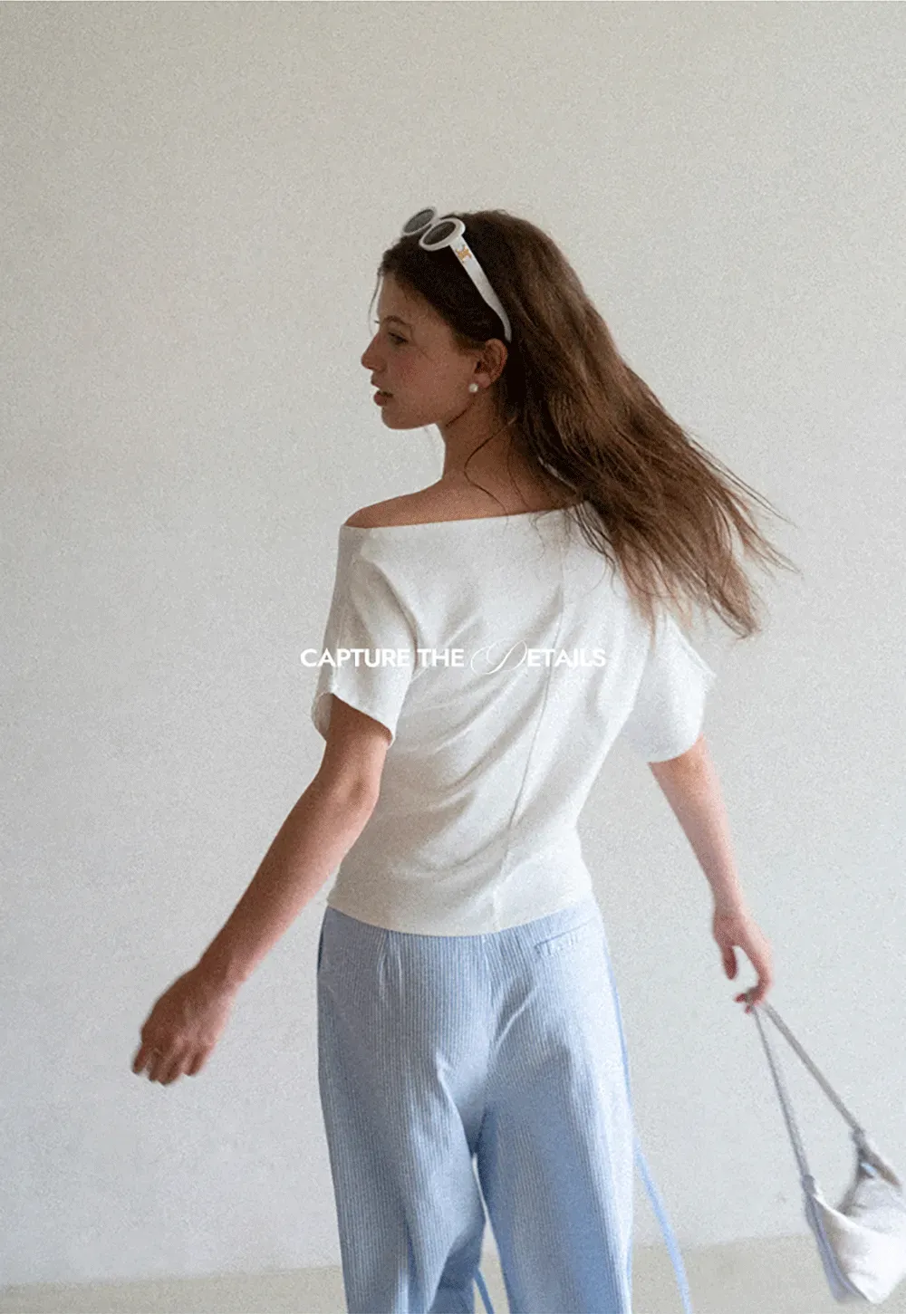 Off Shoulder Graphic Print T Shirt