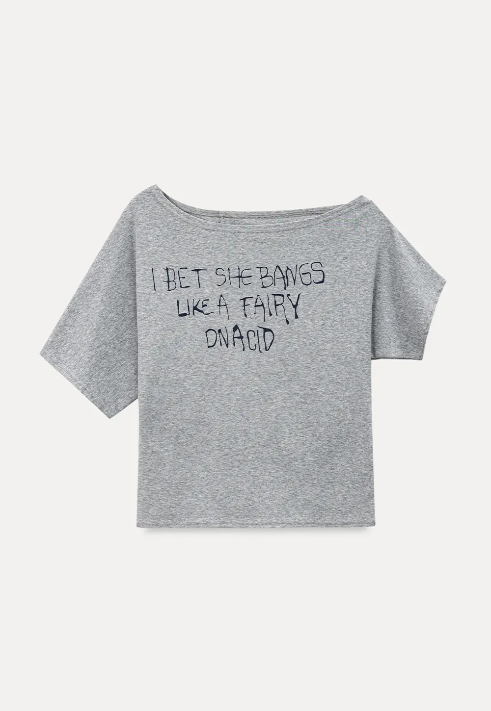 Off Shoulder Graphic Print T Shirt