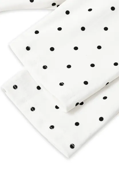 Polka Dot Print Tie Back Short Sleeve Top