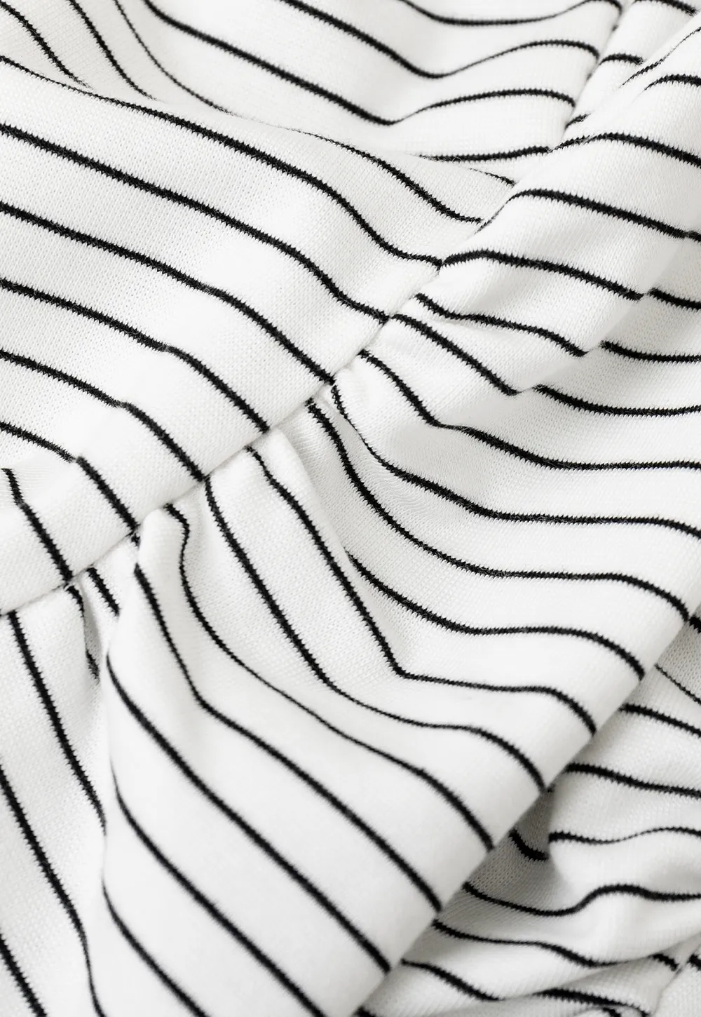 Asymmetrical Neckline Striped Short Sleeve T Shirt