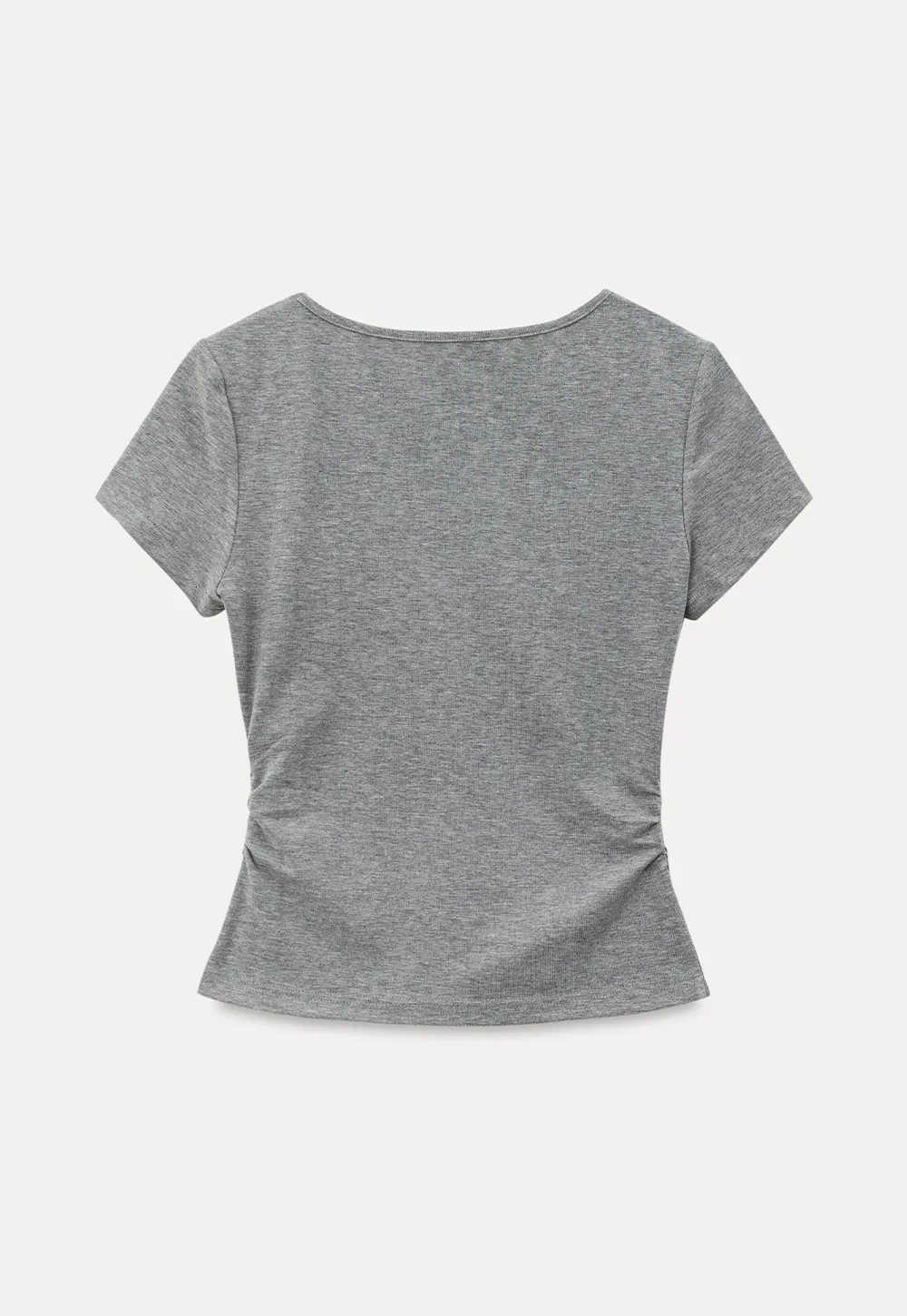 T-shirt à col en V, manches courtes et imprimé graphique