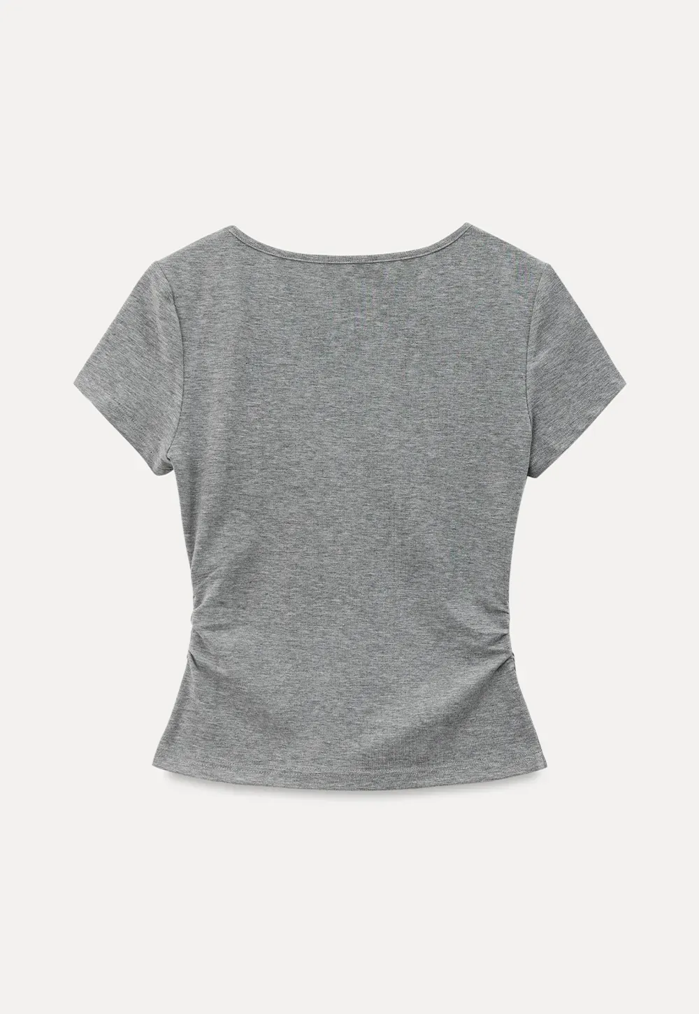 T-shirt à col en V, manches courtes et imprimé graphique