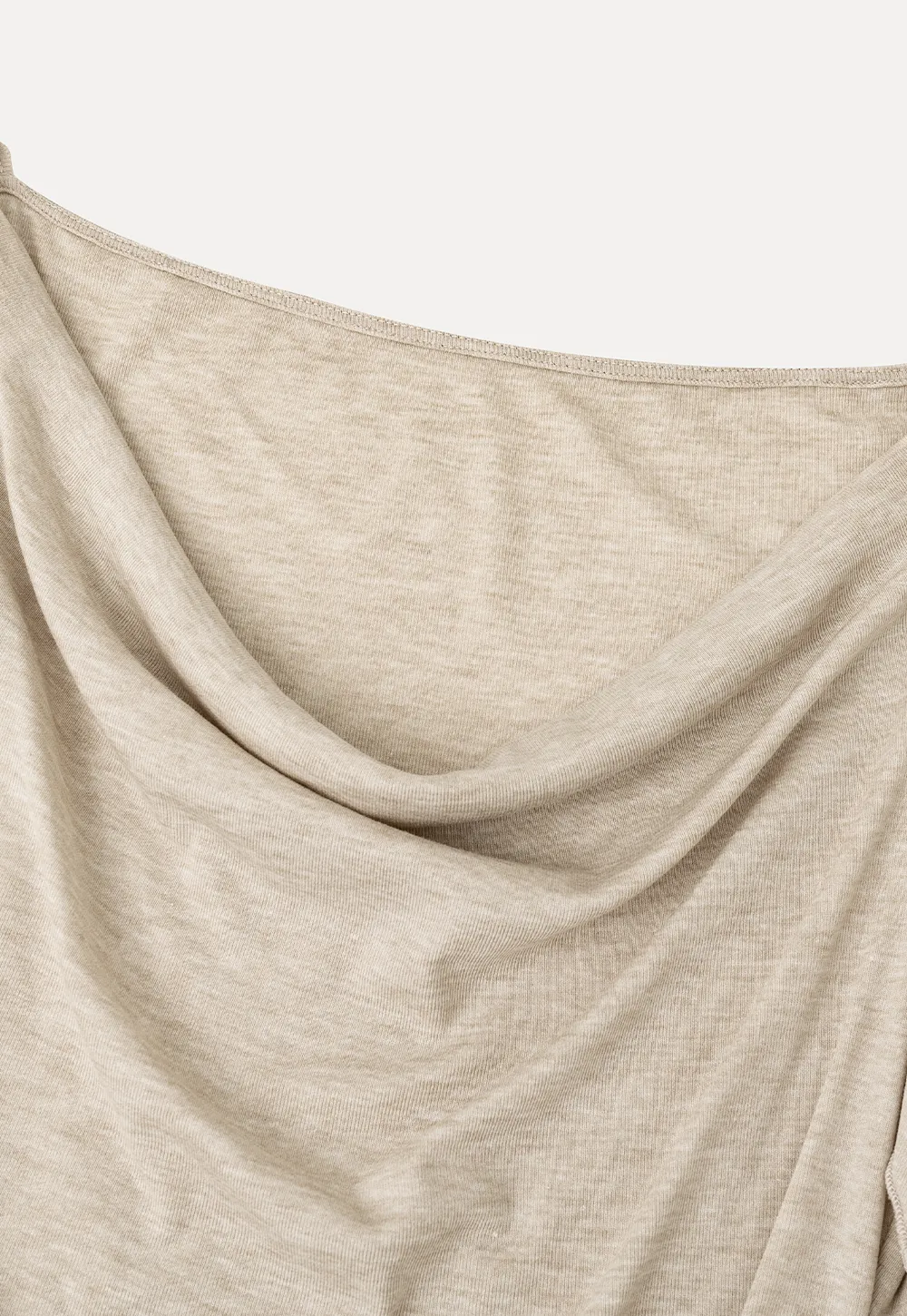 Cowl Neck Ruched Short Sleeve Tshirt