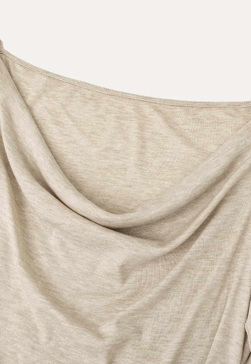Cowl Neck Ruched Short Sleeve Tshirt