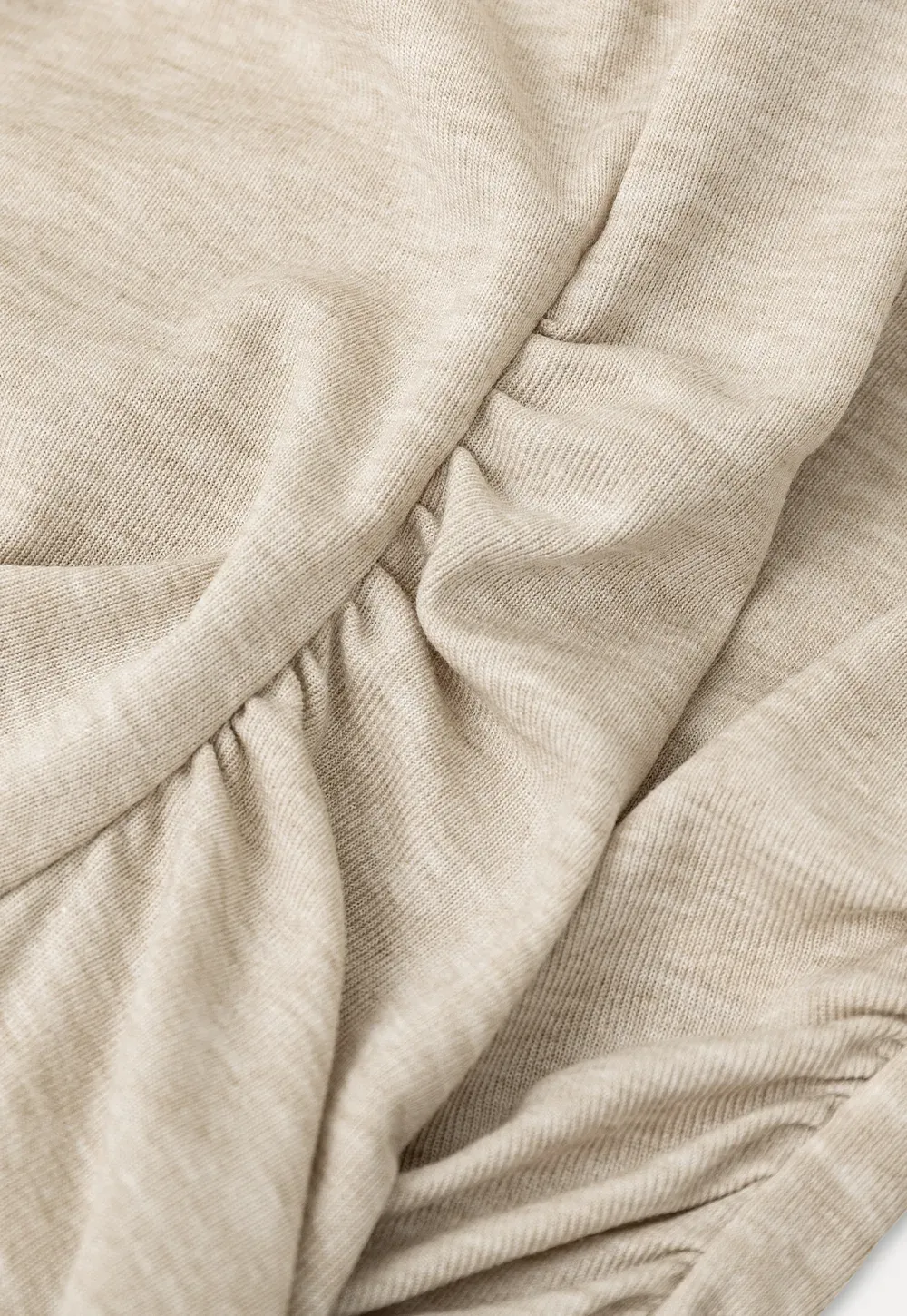 Cowl Neck Ruched Short Sleeve Tshirt