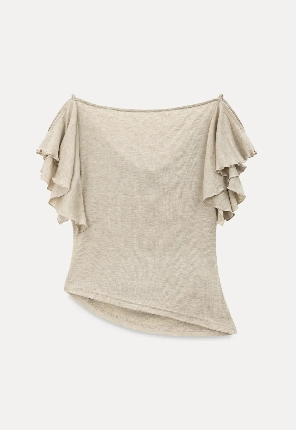 Cowl Neck Ruched Short Sleeve Tshirt