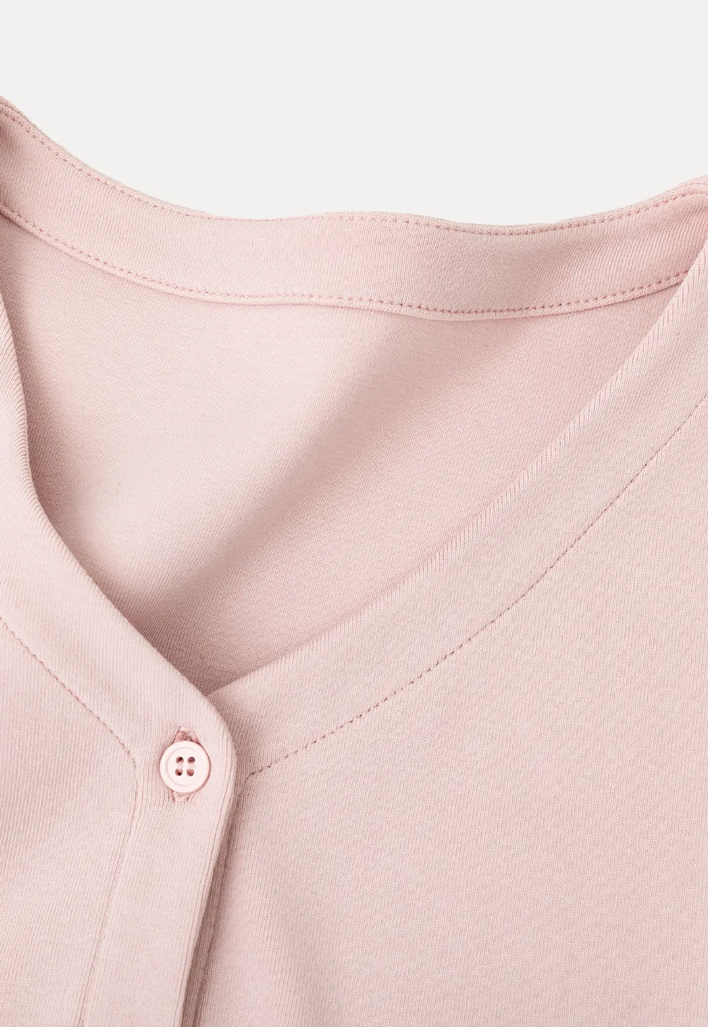 V Neck Button Front Short Sleeve Knit Top