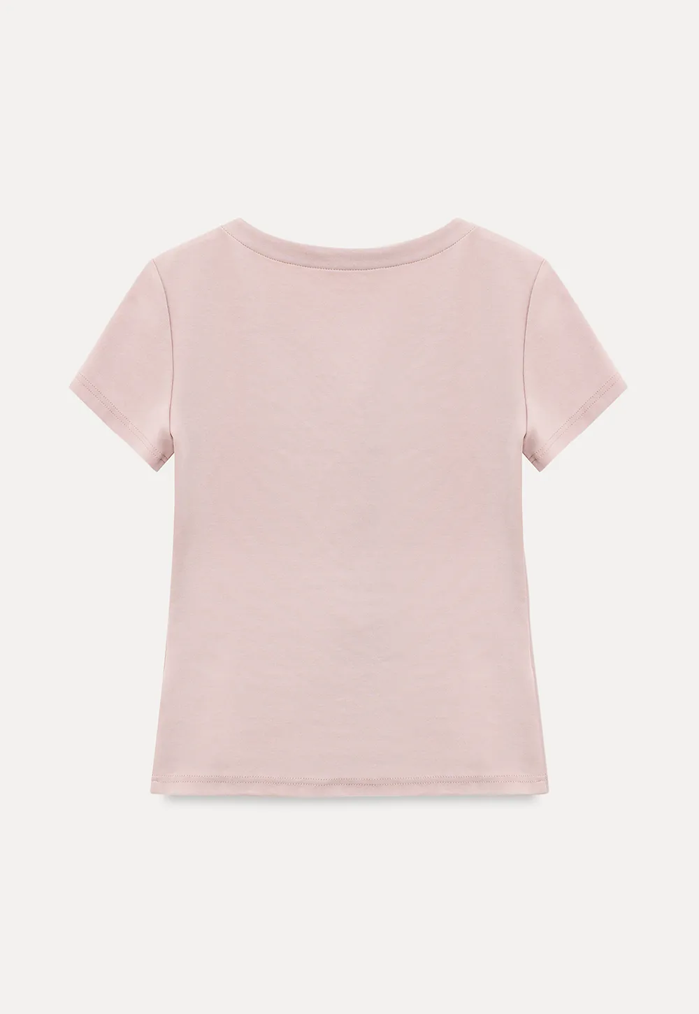 V Neck Button Front Short Sleeve Knit Top