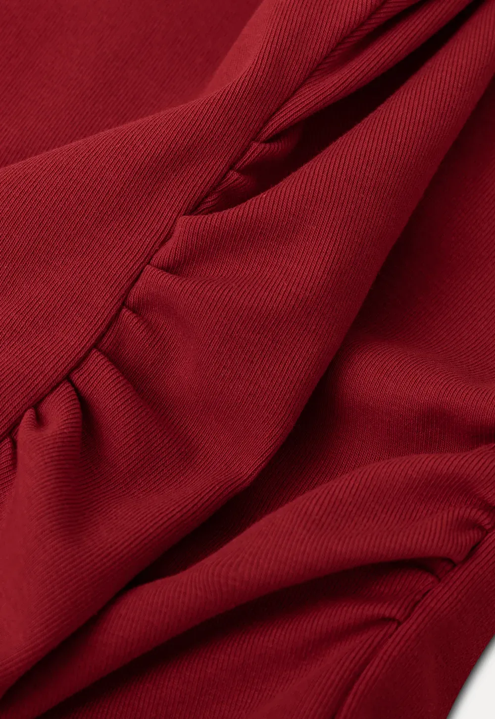 Cropped Cap Sleeve Tshirt with Ruched Detail