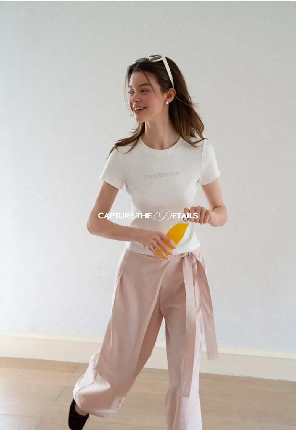Embroidered Logo Cropped Crew Neck T Shirt