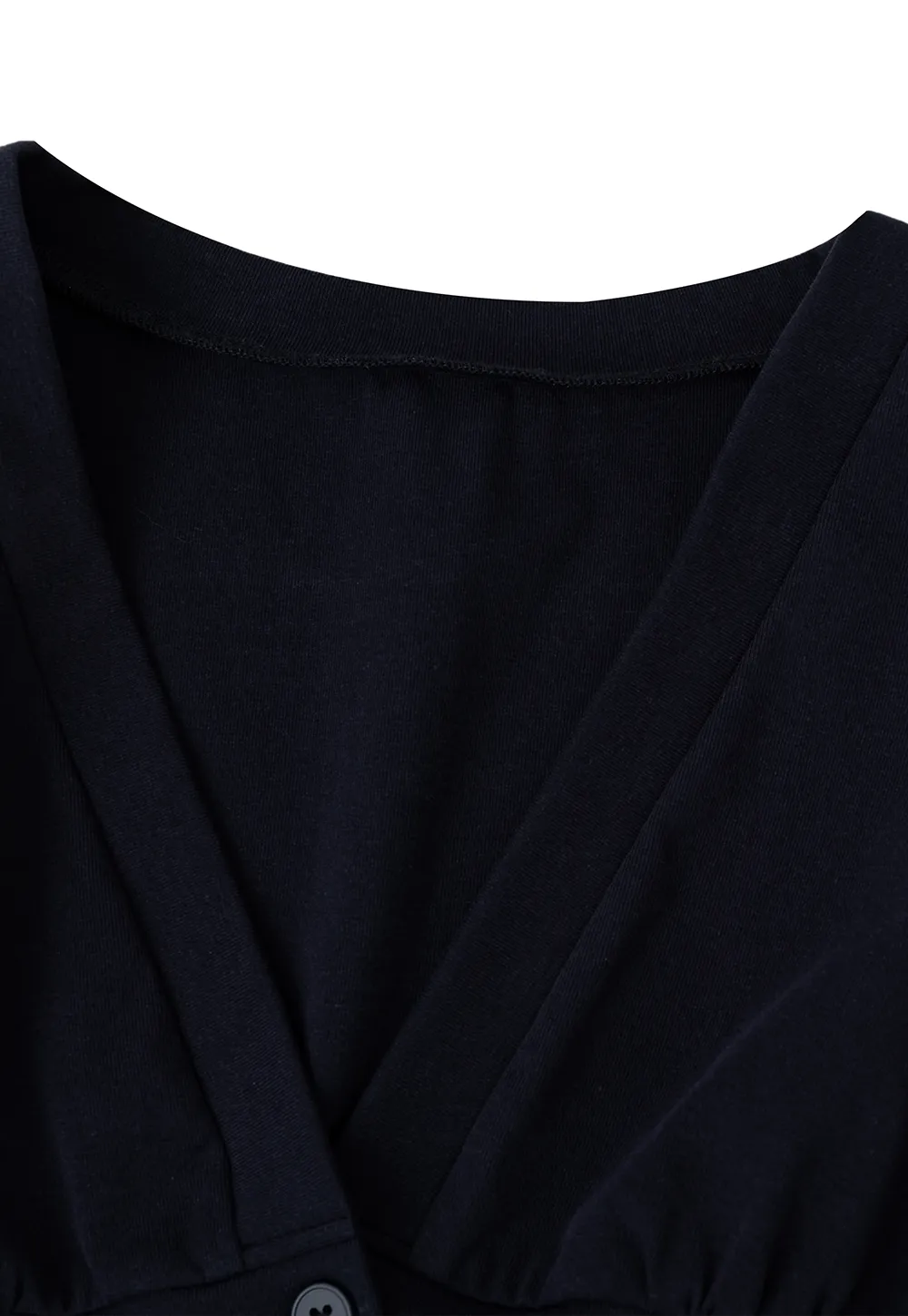 V Neck Cropped Bolero Top with Puffed Sleeves