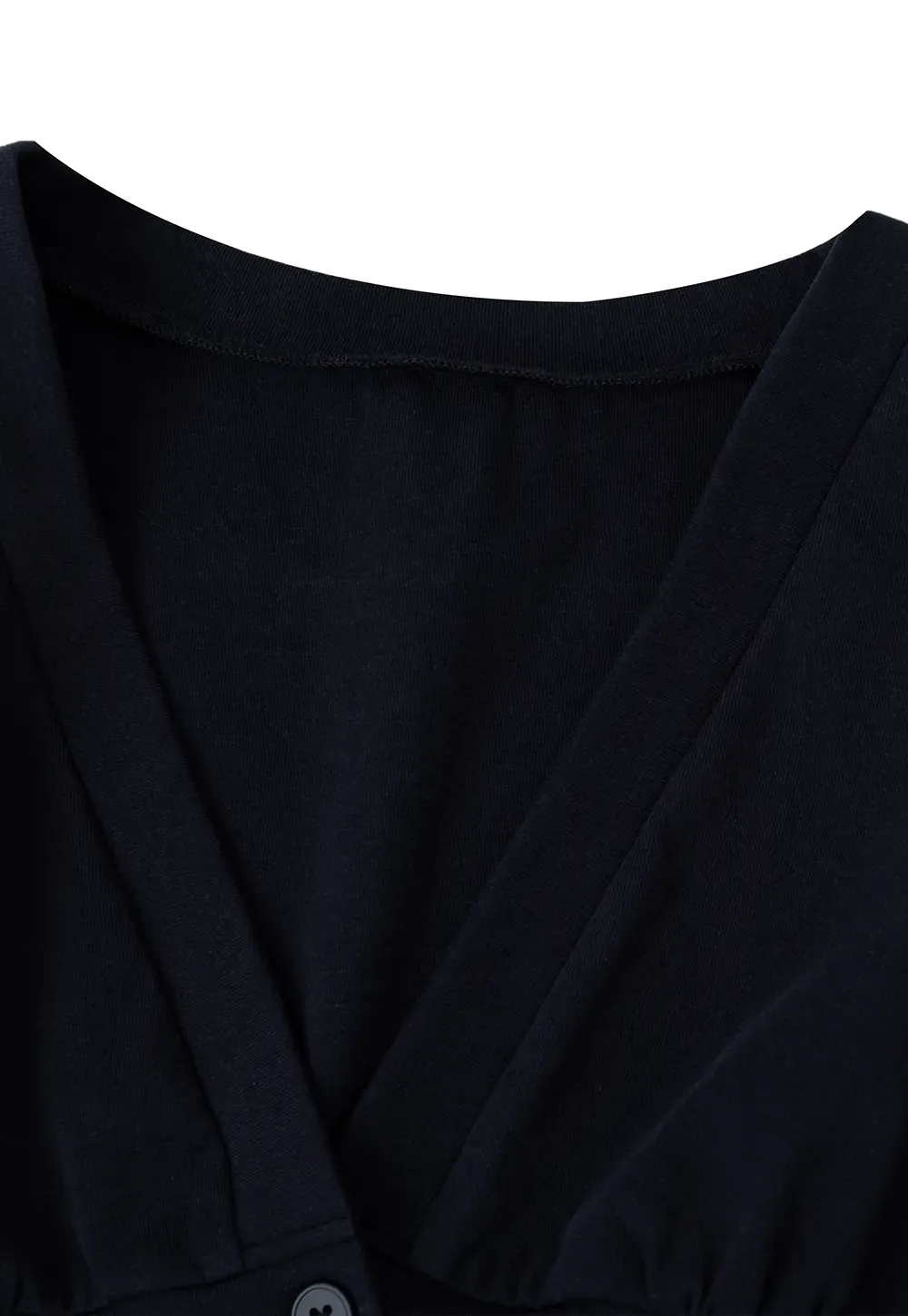 V Neck Cropped Bolero Top with Puffed Sleeves