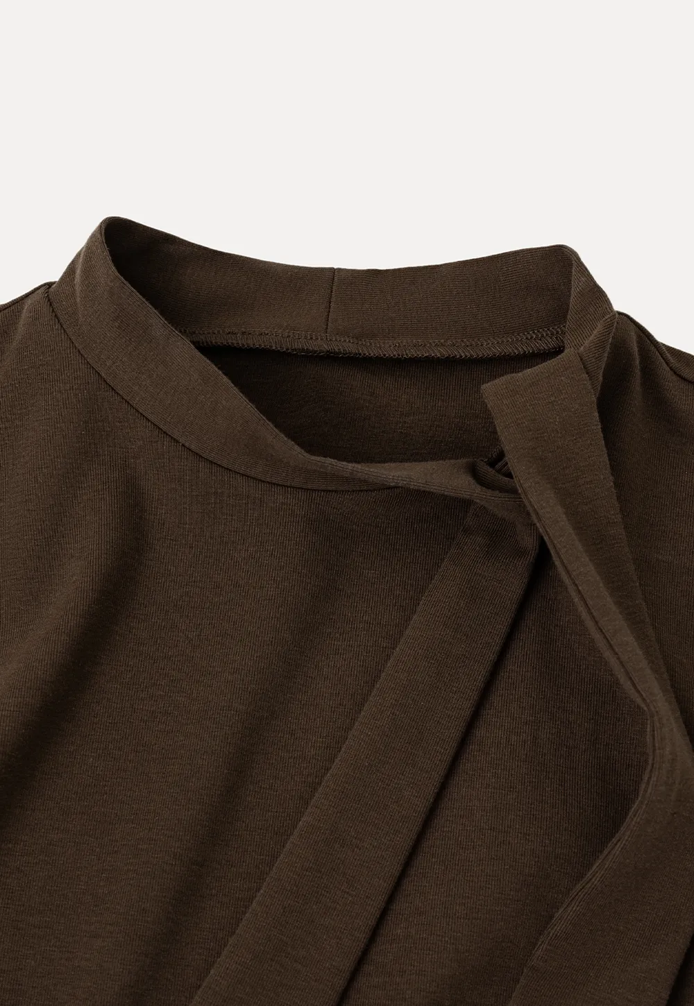 Asymmetrical Tie Neck Sleeveless Top