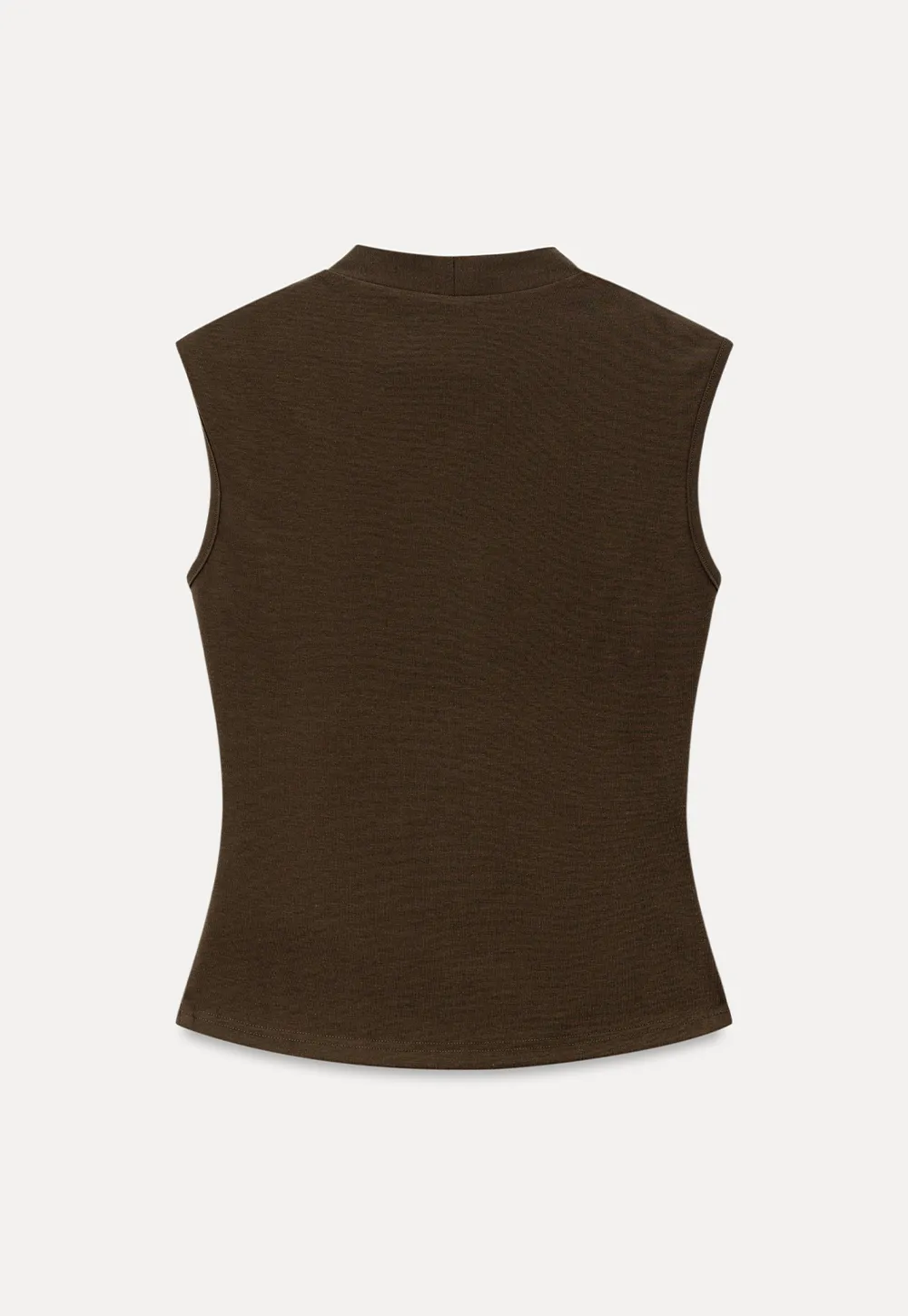 Asymmetrical Tie Neck Sleeveless Top