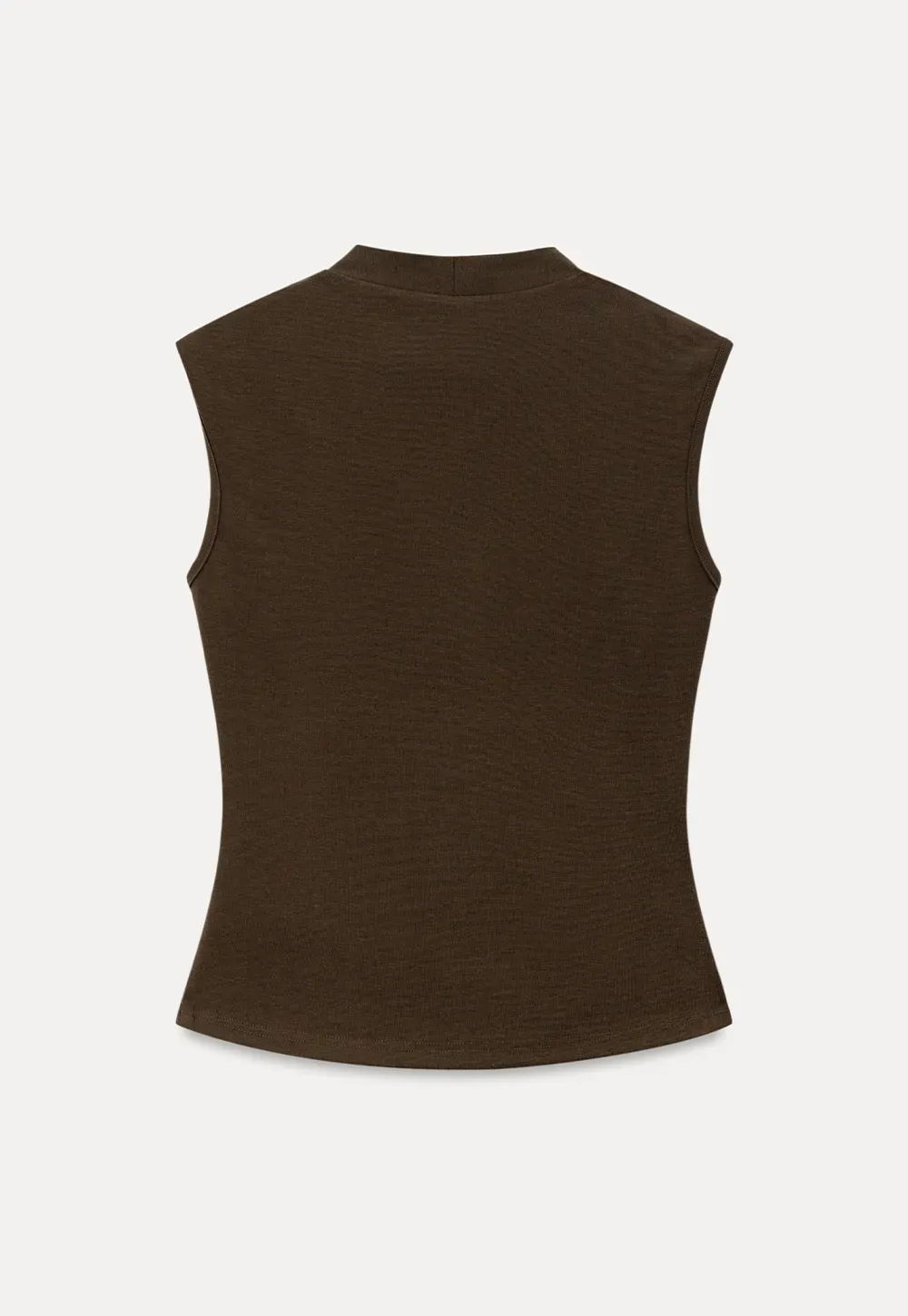 Asymmetrical Tie Neck Sleeveless Top
