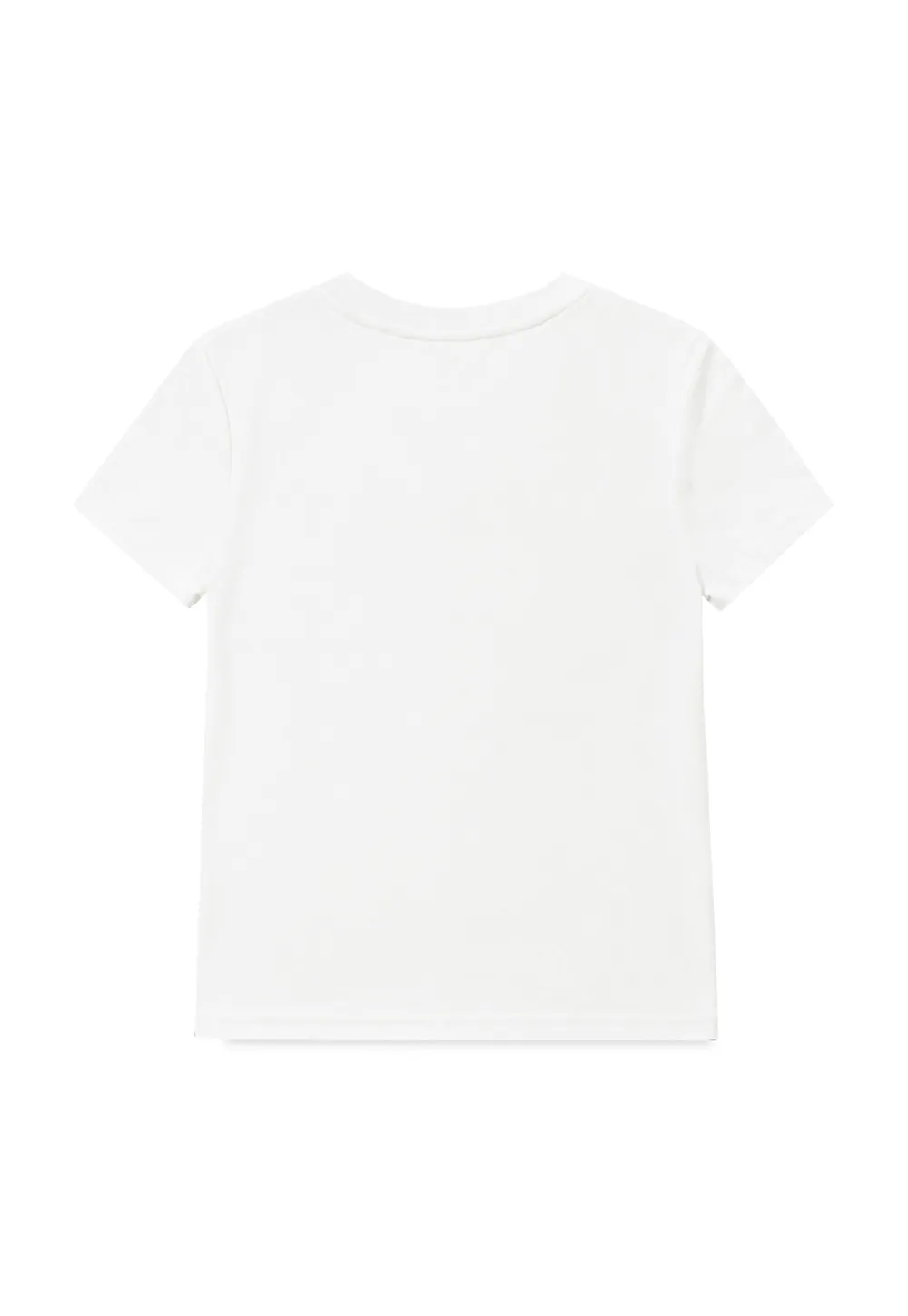 Cropped Tshirt with Dalmatian Print and Rounded Hem