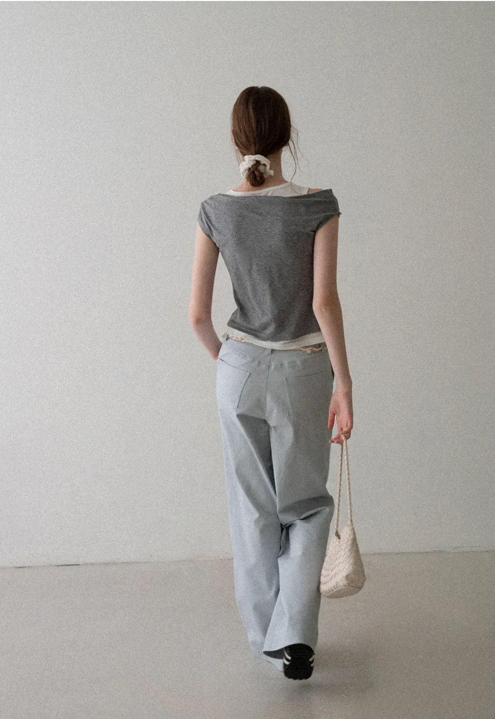 Asymmetrical Draped Layered Short Sleeve Tshirt