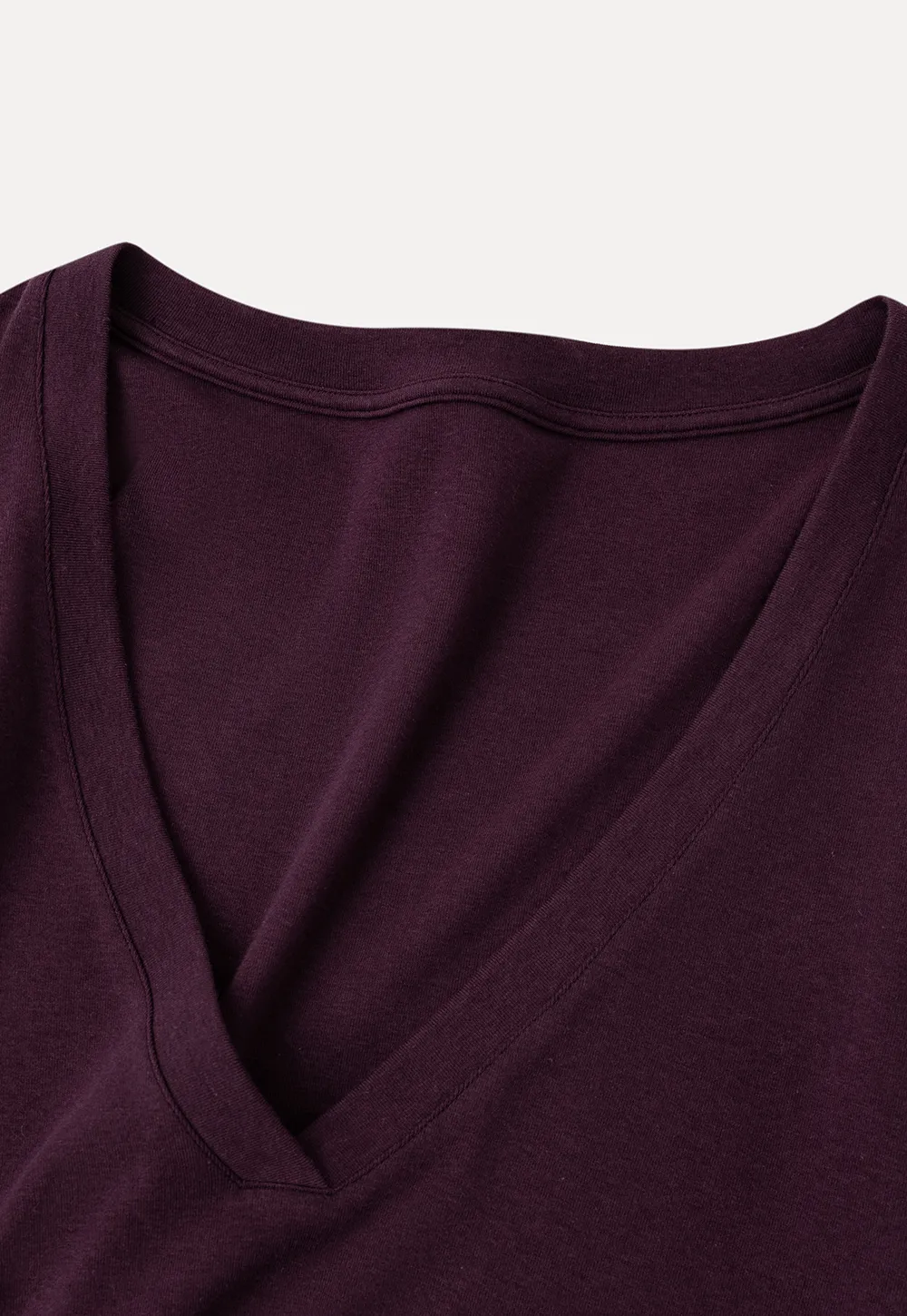 Deep V Neck Layered Long Sleeve Top