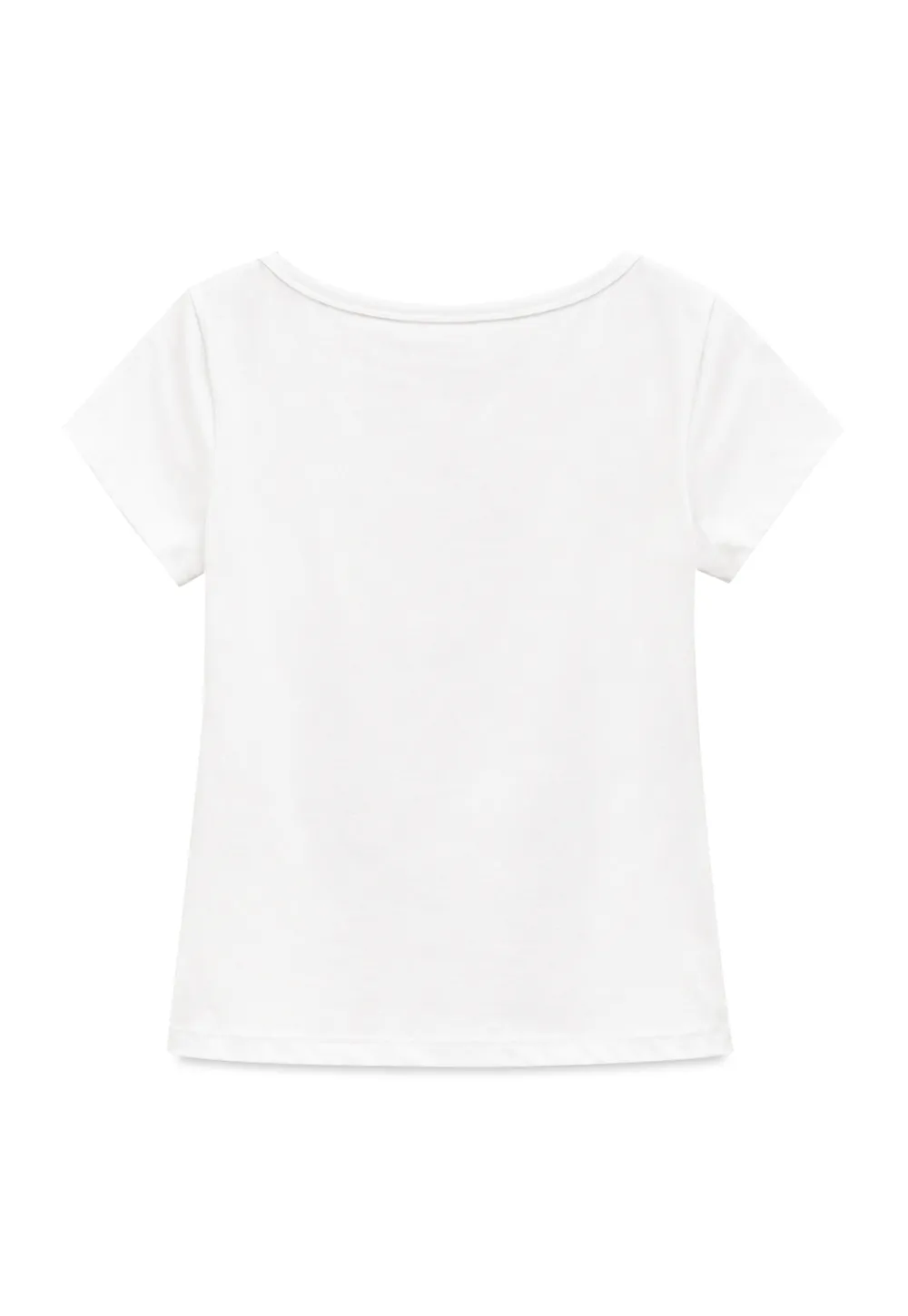 Scoop Neck Short Sleeve Fitted Tshirt