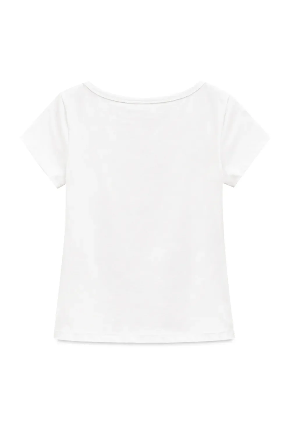Scoop Neck Short Sleeve Fitted Tshirt