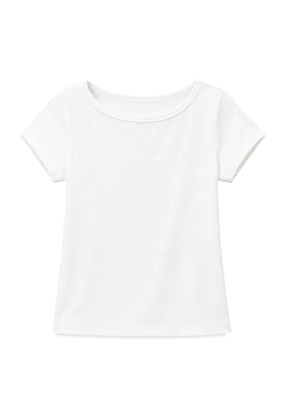 Scoop Neck Short Sleeve Fitted Tshirt