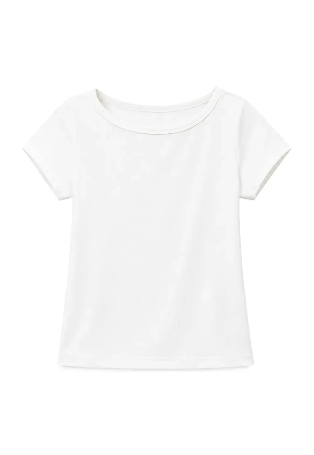 Scoop Neck Short Sleeve Fitted Tshirt