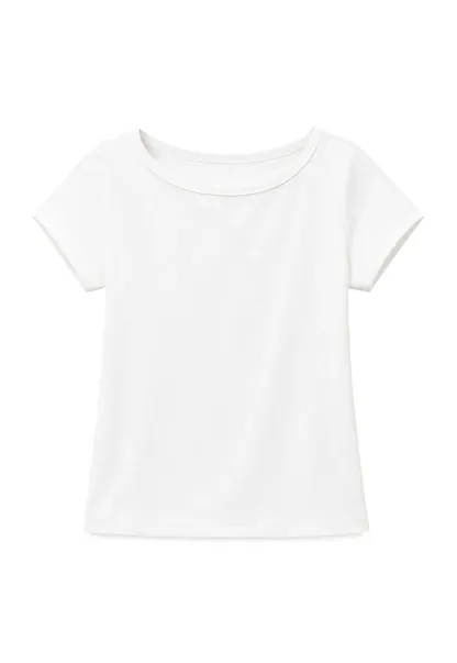 Scoop Neck Short Sleeve Fitted Tshirt