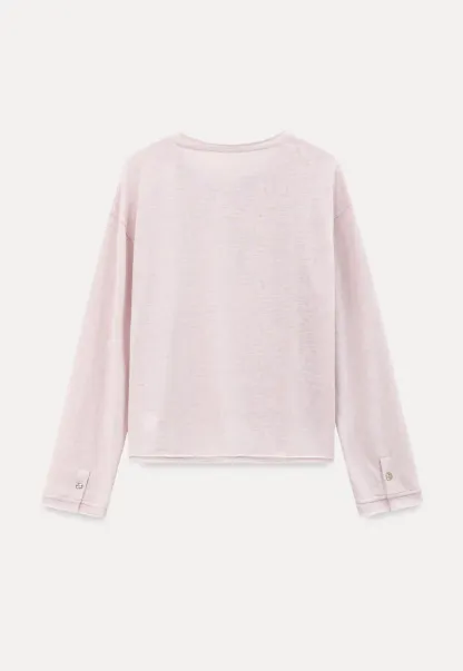 Relaxed Fit Long Sleeve Crew Neck T Shirt