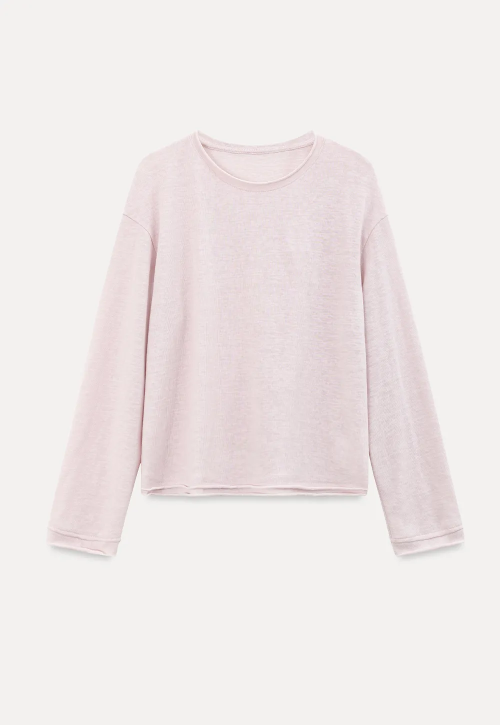 Relaxed Fit Long Sleeve Crew Neck T Shirt