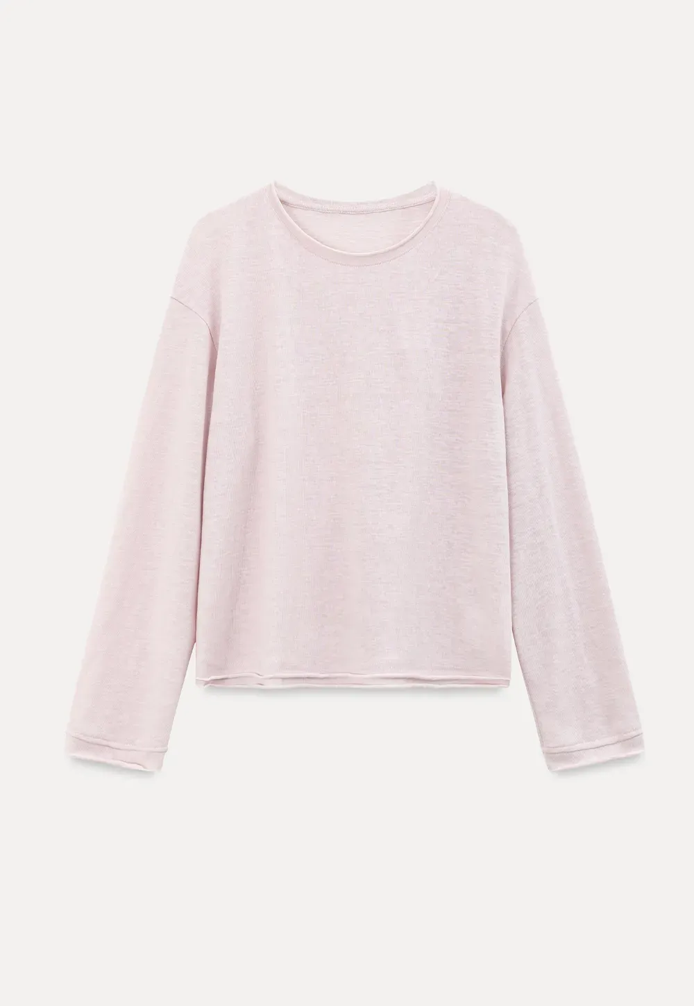 Relaxed Fit Long Sleeve Crew Neck T Shirt
