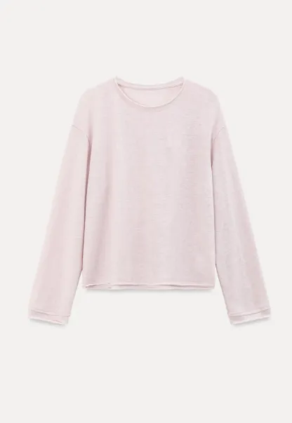 Relaxed Fit Long Sleeve Crew Neck T Shirt