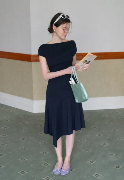 Off Shoulder Ruched Fit Dress