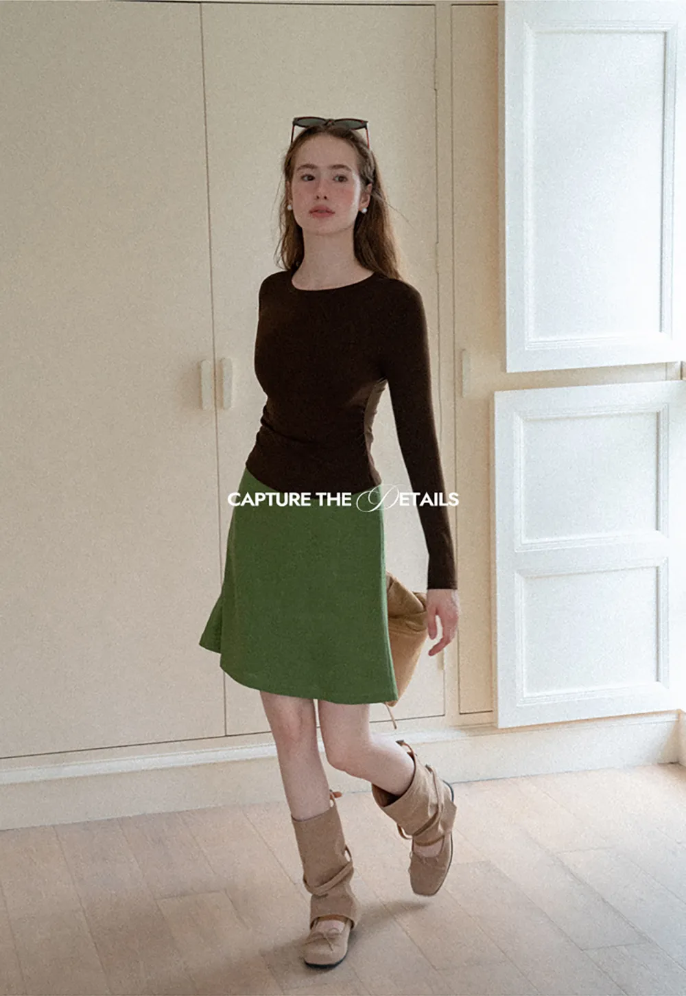 Long Sleeve Round Neck Fitted Knit Top