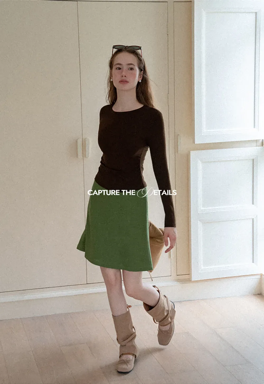 Long Sleeve Round Neck Fitted Knit Top