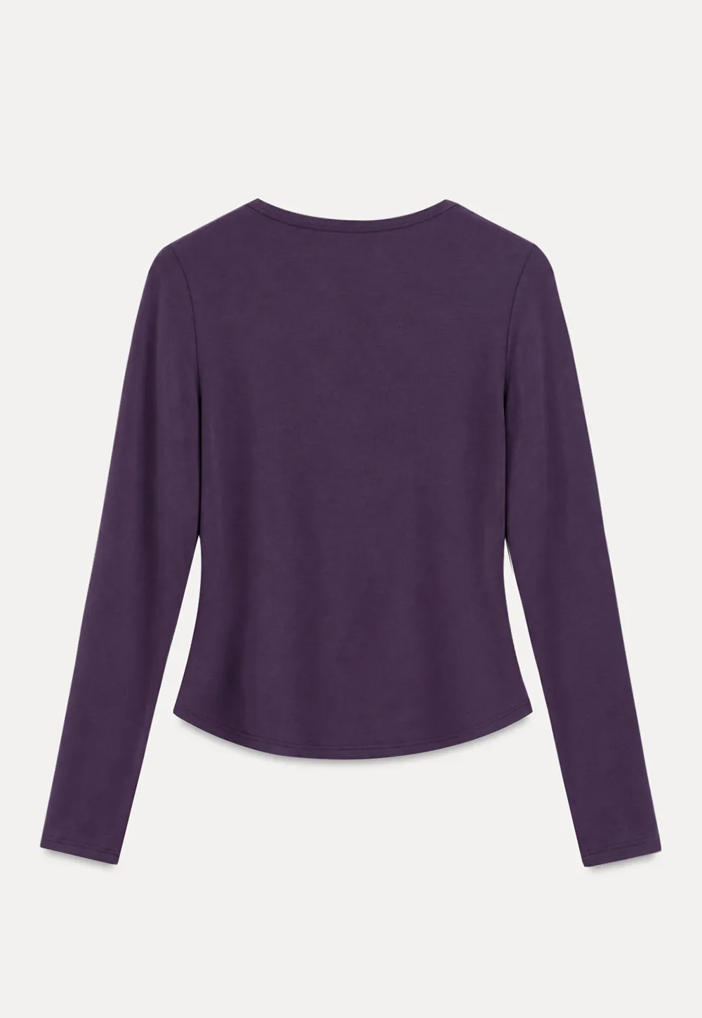 Long Sleeve Round Neck Fitted Knit Top