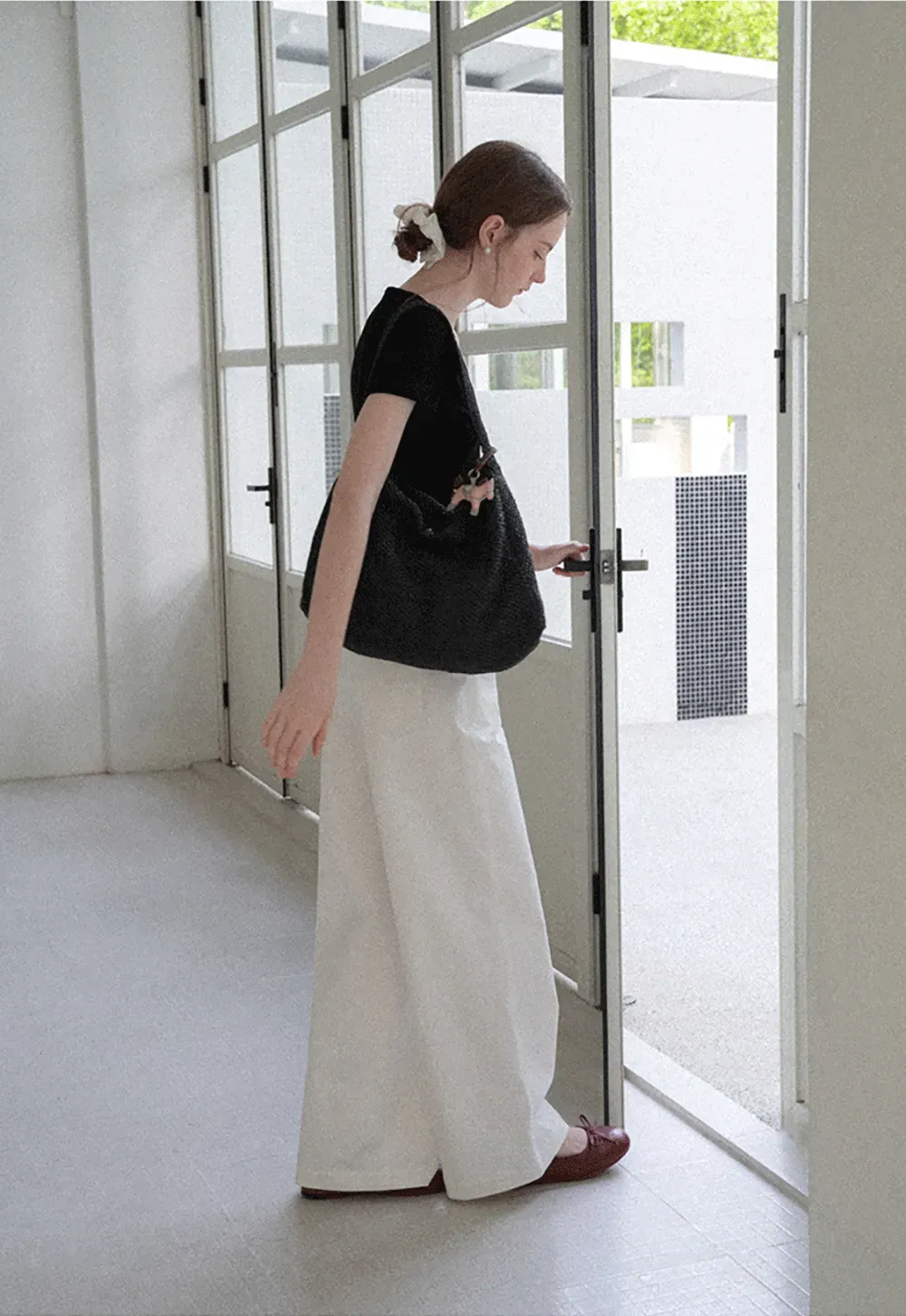 Cropped Layered Neck Short Sleeve Tshirt