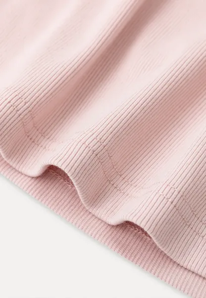 Boat Neck Three Quarter Sleeve Ribbed Knit Tshirt