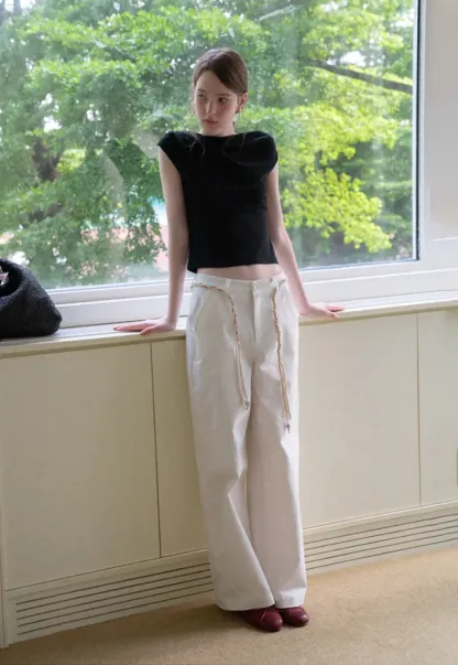 Off Shoulder Ruched Sleeve Cropped Top