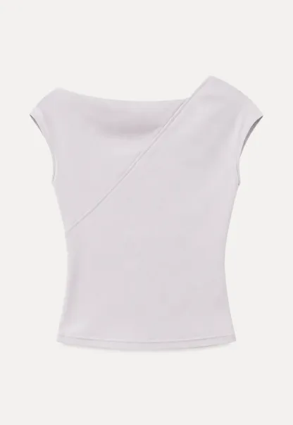 Off Shoulder Ruched Sleeve Cropped Top