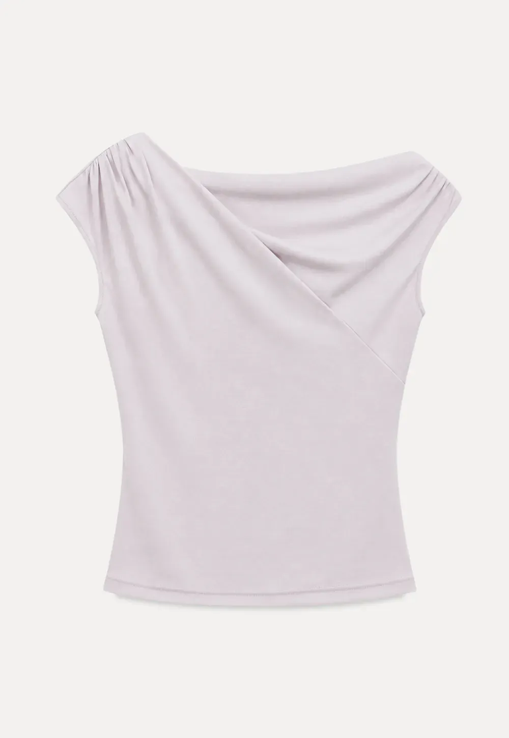 Off Shoulder Ruched Sleeve Cropped Top