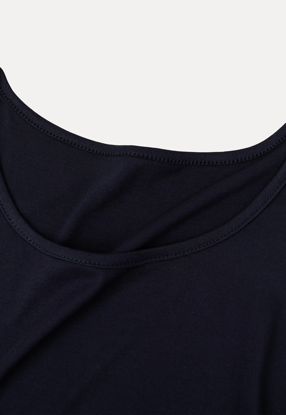Scoop Neck Short Sleeve Fitted Tshirt