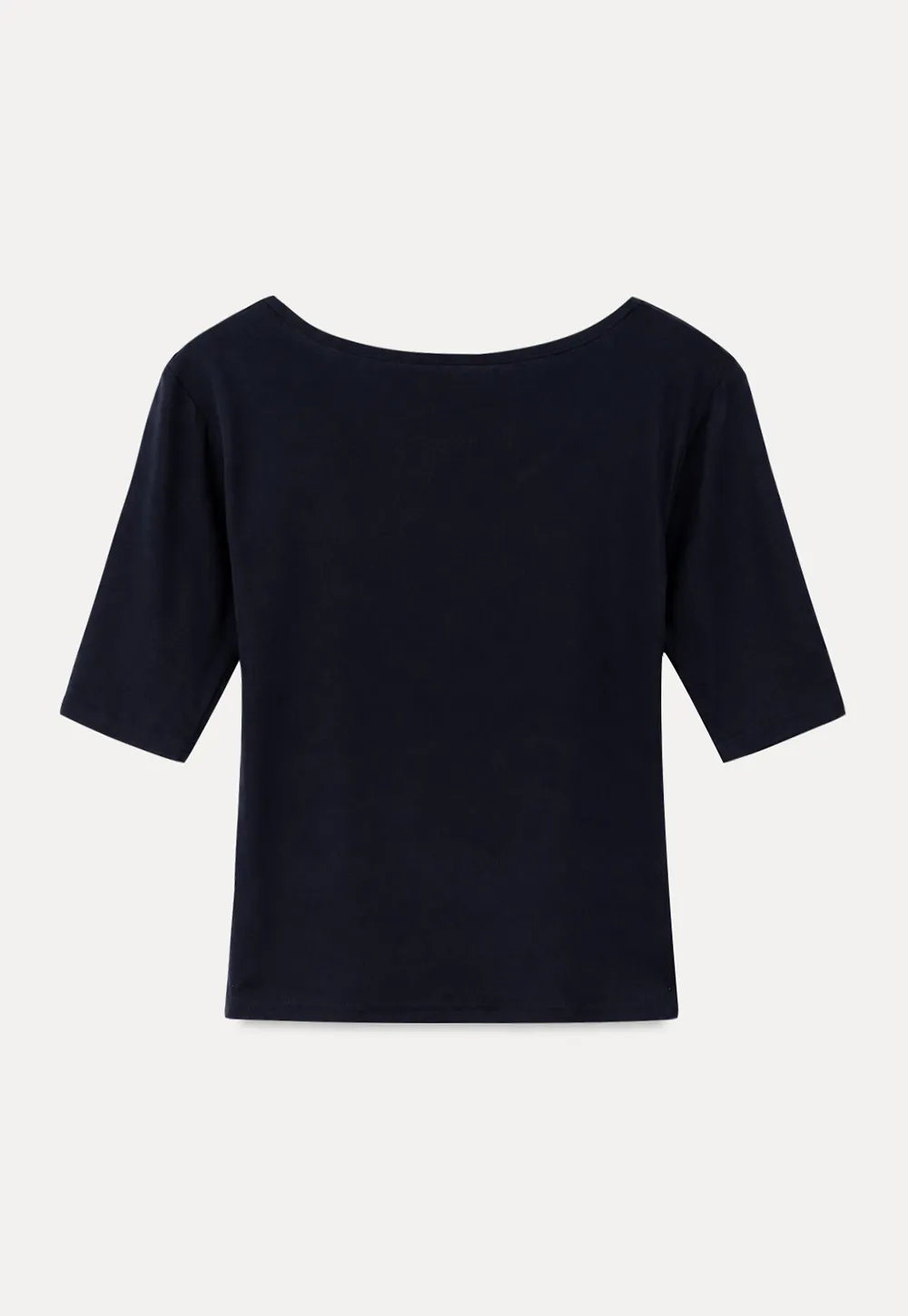 Scoop Neck Short Sleeve Fitted Tshirt